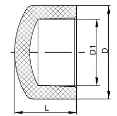 Заглушка VALFEX STANDARD 40 белый/серый (10162040)