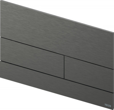 TECEsquare II Металлическая панель смыва унитаза II для системы с двойным смывом, материал металл, цвет панели/клавиш сатин, черный хром hansgrohe/AXOR (9240836)