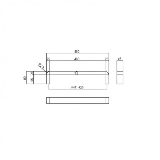 Электрический полотенцесушитель Margaroli Panorama 450x45мм латунь хром (681CRT)
