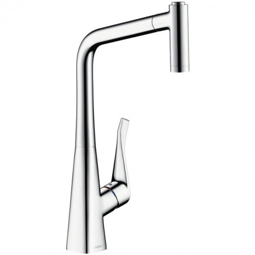 Hansgrohe Metris 14820000 смеситель для кухни (с выдвижным изливом), хром