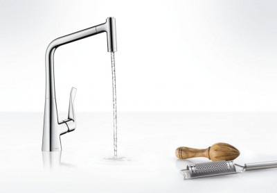 Hansgrohe Metris 14820000 смеситель для кухни (с выдвижным изливом), хром