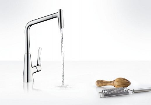 Hansgrohe Metris 14820000 смеситель для кухни (с выдвижным изливом), хром