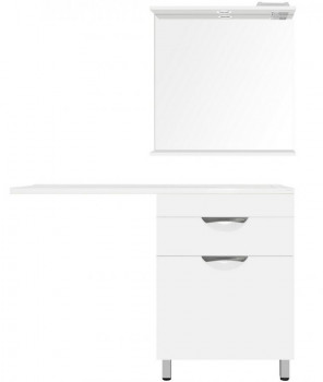 Комплект мебели для ванной Style Line Жасмин/Даллас 120 Люкс PLUS R 1 ящик б/к белый