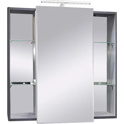 Зеркальный шкаф 79,2х76,5 см графит матовый Caprigo Accord 2231-TP810 Прямоугольная