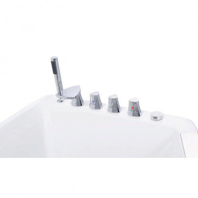 Акриловая ванна Orans 120x170 L 65109l0 с гидромассажем асимметричная