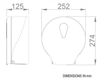Диспенсер для туалетной бумаги в рулонах малый (черный) NOFER Black 05004.N