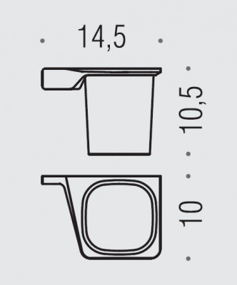 Colombo Alize B2502 SX стакан подвесной, хром/стекло