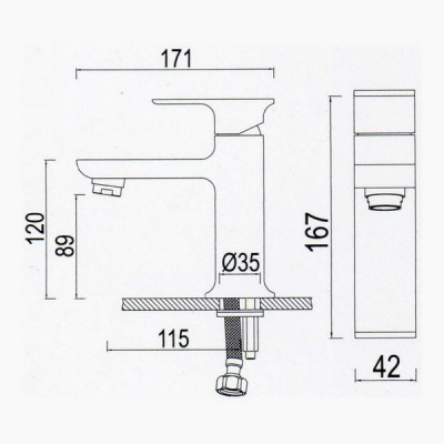 GERHANS Jovian K11008 смеситель для раковины