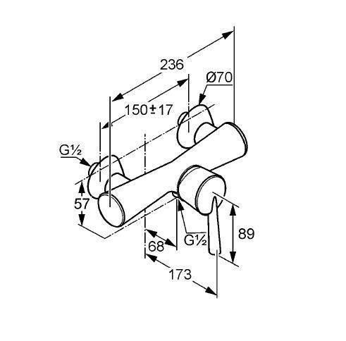 (СНЯТ!) Смеситель для душа KLUDI KIDO хром 397140575