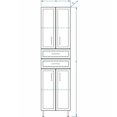 Шкаф-пенал в ванную Stella Polar Концепт 48 SP-00000149 белый