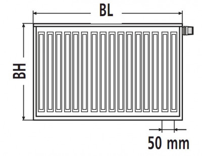 Радиатор панельный стальной Kermi FTV 11 500х500 нижнее подключение (FTV110500501R2Y)