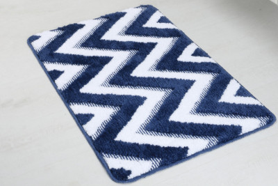 Коврик для ванной Fixsen River темно-синий 50х80 см. ( FX-5004M)