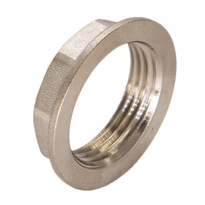 Контргайка резьбовая латунная с ребордой 1/2" (гайкагайка) CTM CRBFR012