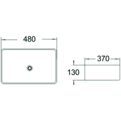 Раковина-чаша SantiLine 48 SL-1010MB Черная матовая Накладная Прямоугольная
