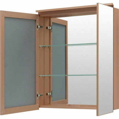 Зеркальный шкаф в ванную De Aqua Алюминиум 70 261765 с подсветкой медь