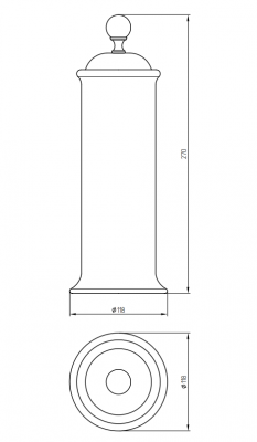 MIGLIORE Provance 17627 контейнер для мусора настольный, керамика с декором/бронза