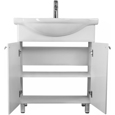 Тумба Style Line Канна 75 ЛС-00002283 белый глянец напольная с раковиной