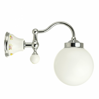 MIGLIORE Provance 17675 светильник настенный плафон шар, керамика с декором/хром