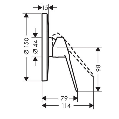 Смеситель для душа Hansgrohe Novus Loop 71365000 (хром)