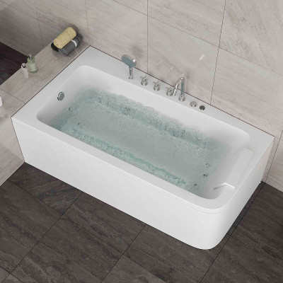 Акриловая ванна Grossman 170х95 GR-17095-1L с гидромассажем асимметричная