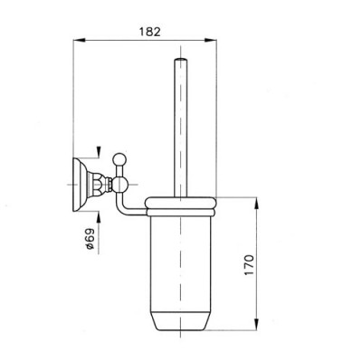 Nicolazzi Classica 1490 CR ерш к стене, хром
