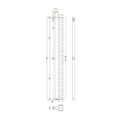 Электрический полотенцесушитель Margaroli Panorama 45x1624мм латунь хром (686CRB-1600)