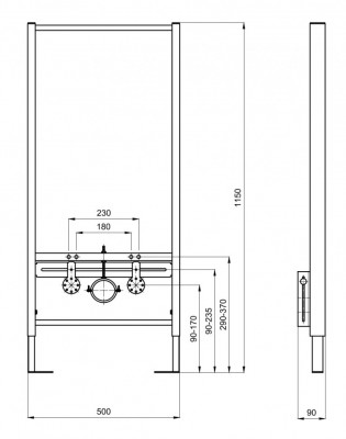 Инсталляция Aquatek Standart для биде синяя INSB-0000001