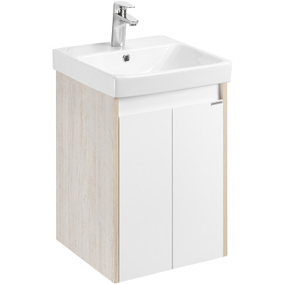 Тумба под раковину Aquaton Сканди Doors 45 1A278701SDB20 белый глянец дуб верона