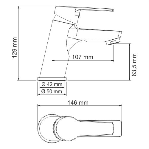 WasserKRAFT Rhin 4403 смеситель для умывальника, хром