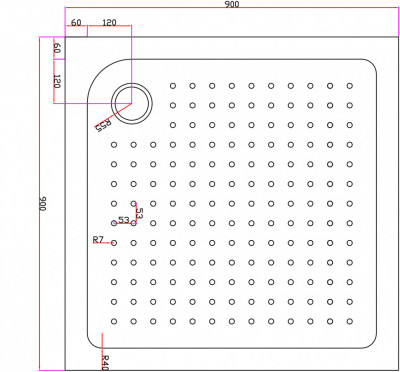 Акриловый поддон CEZARES TRAY-A-A-90-15-W0 без сифона