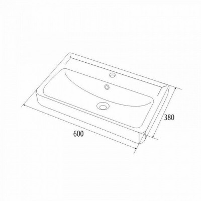 Тумба с раковиной IDDIS Sena 60 напольная белая/под дерево (SEN60W2i95K), дизайн современный