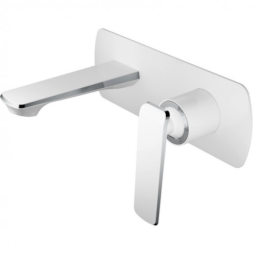 Встраиваемый смеситель для раковины Haiba HB80548-8 (латунь) белый, хром