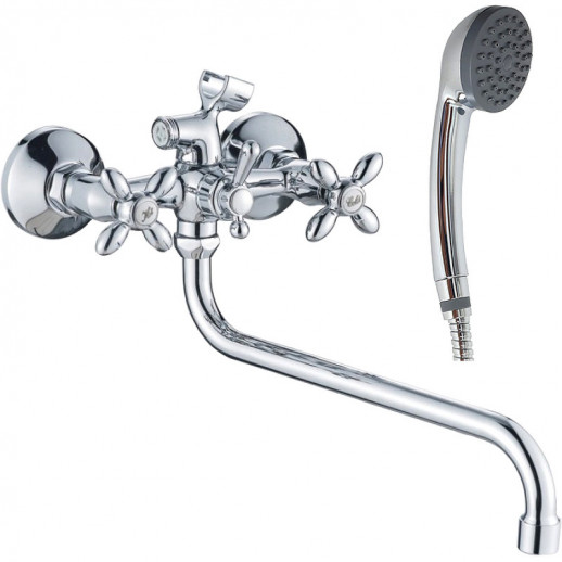 Смеситель для ванны Haiba HB2227 универсальный (латунь) хром