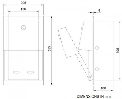 Диспенсер для туалетной бумаги встраиваемый (матовая нержавеющая сталь) NOFER 05202.S