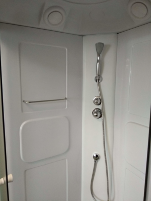 Душевая кабина Parly Аcrilic AE901 90х90х215см, сектор, белый/матовое стекло