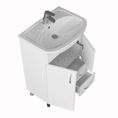 Тумба напольная СаНта "Уют-55" 2 дв. 2 ящ. (с умывальником Уют 55)