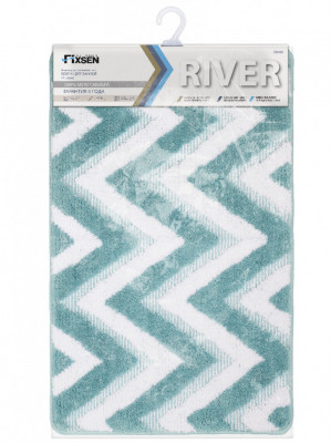 Коврик для ванной Fixsen River голубой 50х80 см. ( FX-5004С)