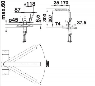 Кухонный смеситель Blanco Fontas II 525142 жасмин