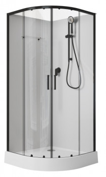 Душевая кабина Aquanet Passion EVO R black 90x90 набор 1 четверть круга (00267256)