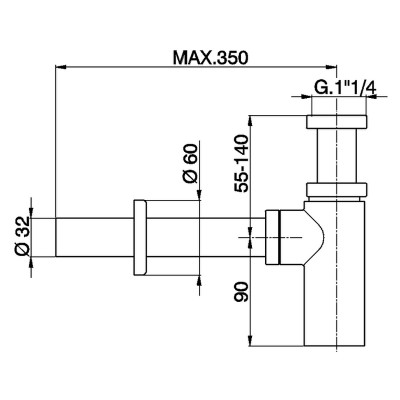 Сифон для раковины Cisal ZA00404221 хром