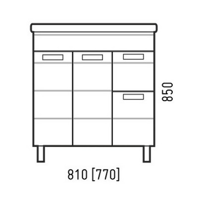 Тумба под раковину Corozo Денвер 80 Z2 SD-00000531 белая напольная