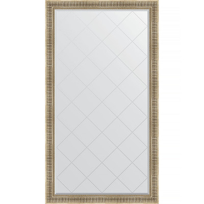 Зеркало напольное Evoform ExclusiveG Floor 202х112 BY 6361 с гравировкой в багетной раме Серебряный акведук 93 мм