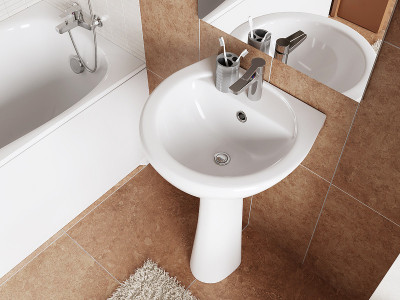 Раковина подвесная Santeri Соната 55 1.3111.2.S00.11B.0 белая круглая