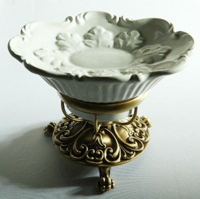 MIGLIORE Elisabetta 16988 мыльница настольная с держателем, бронза/белый