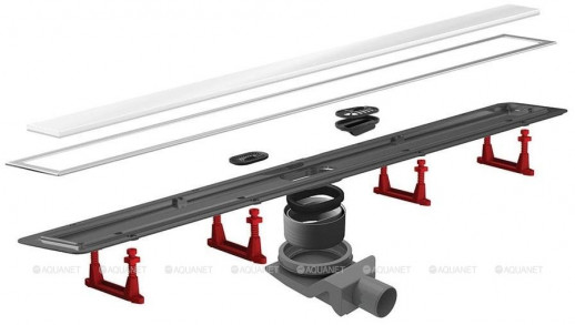 Душевой лоток Pestan Confluo Premium White Glass Line 13000284, 750мм  Нержавеющая сталь / Пластик / Стекло