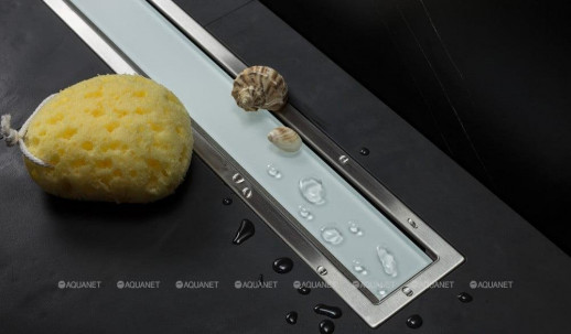 Душевой лоток Pestan Confluo Premium White Glass Line 13000284, 750мм  Нержавеющая сталь / Пластик / Стекло