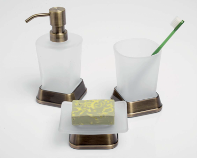 WasserKRAFT Exter К-5599 дозатор для жидкого мыла, матовое стекло/светлая бронза