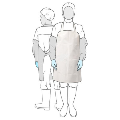 Фартук HACCPER 550305 Uretex HARDSHORT 300 мкм, 710х890 мм, белый