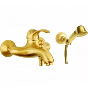 Смеситель для ванны Fiore Jafar 47OO5103 золото с душевым гарнитуром