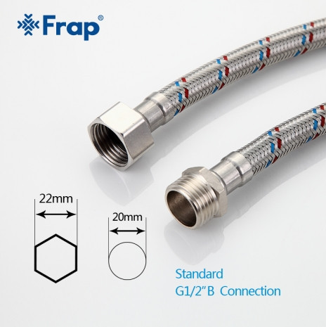 Гибкая подводка Frap EPDM/ПВХ Г1/2-Ш1/2-100 см (F98-10)